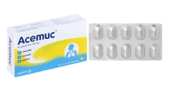 Acemuc 200mg tiêu nhầy trong bệnh lý hô hấp (3 vỉ x 10 viên)