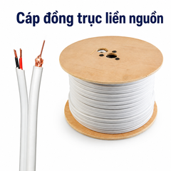 Cáp Đồng Trục Liền Nguồn Gipco RG59+2C, cuộn 200 mét