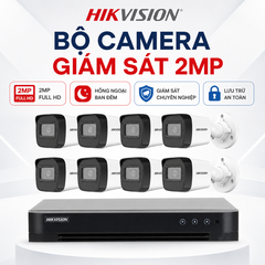Trọn Bộ 8 Camera Quan Sát Hikvision 2MP 1080P