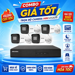 Trọn Bộ 4 Camera Quan Sát Hikvision 2MP 1080P