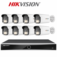 Bộ camera IP PoE HIKVISION 8 kênh 6MP có màu ban đêm, mic thu âm