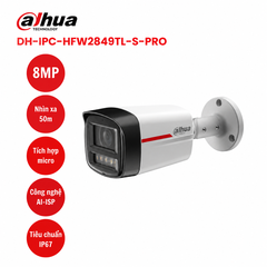 Camera IP 8MP DAHUA DH-IPC-HFW2849TL-S-PRO (Có mic)
