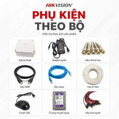 Trọn Bộ 4 Camera Quan Sát Hikvision Có Màu Ban Đêm Tích Hợp Mic Thu Âm 2MP 1080P