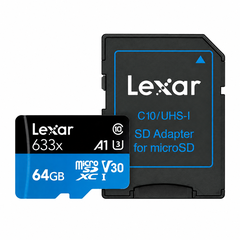 Thẻ nhớ giám sát Micro SD 64GB Lexar Class 10