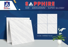 Gạch lát SHAPPHIRE 600X600mm super glossy