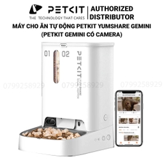 Máy Cho Chó Mèo Ăn Có Camera, Hai Ngăn Chứa Petkit Gemini YumShare Dual-Hopper