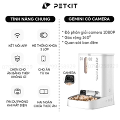 Máy Cho Chó Mèo Ăn Có Camera, Hai Ngăn Chứa Petkit Gemini YumShare Dual-Hopper