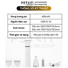 Tông đơ cắt lông chó mèo Petkit 2in1 Pro
