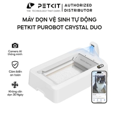Máy Vệ Sinh Tự Động Cho Mèo PETKIT Purobot Crystal Duo có Camera AI
