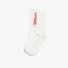 Tất Thể Thao Wilson Crew Logo Sock Bright White/Red