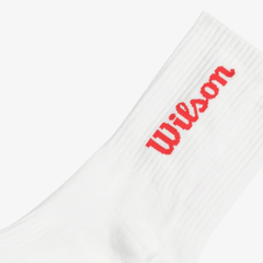 Tất Thể Thao Wilson Crew Logo Sock Bright White/Red