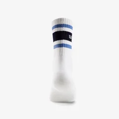 Tất Thể Thao Wilson Crew Stripe Script Socks Bright White/Ally Blue