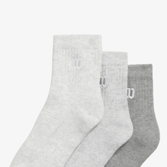 Tất Thể Thao Wilson Cushioned Ankle Tab Socks 3 Pack Heathers