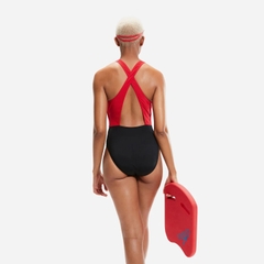 Đồ Bơi Một Mảnh Nữ Speedo Colourblock Highneck Crossback - Đỏ