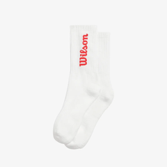 Tất Thể Thao Wilson Crew Logo Sock Bright White/Red