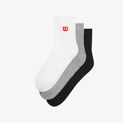 Set 3 Tất Thể Thao Wilson U Quater Top Sock 3 Pack