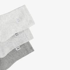 Tất Thể Thao Wilson Cushioned Ankle Tab Socks 3 Pack Heathers