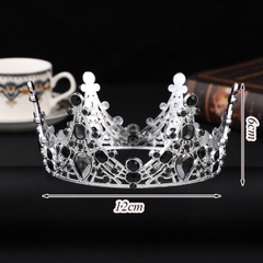Vương Miện ĐÁ ĐEN TRẮNG - nhựa (cái)