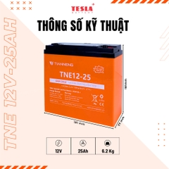 Ắc quy xe điện Tianneng 12V-25AH (chịu nhiệt)