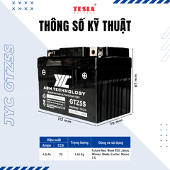 Ắc quy xe máy JYC GTZ5S