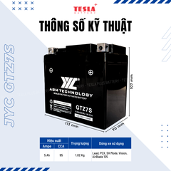 Ắc quy xe máy JYC GTZ7S