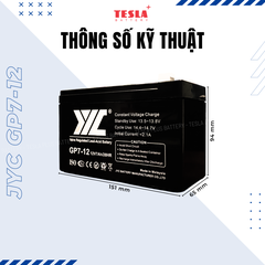 Ắc quy UPS JYC GP12V 7AH