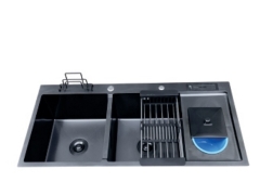Chậu Rửa Chén NaNo Đen Nguyên Khối HLC 10048 RĐT