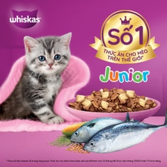 THỨC ĂN MÈO WHISKAS VỊ CÁ BIỂN VÀ SỮA DÀNH CHO MÈO CON 1,1kg