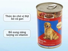 Thức Ăn Chó SmartHeart Vị Thịt Bò Và Gan Lon 400g