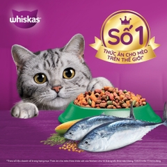 THỨC ĂN MÈO WHISKAS VỊ CÁ BIỂN VÀ SỮA 400g