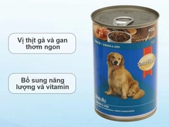 Thức Ăn Chó SmartHeart Vị Thịt Gà Và Gan Lon 400g