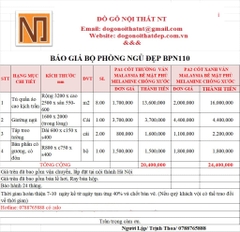 Nội thất phòng ngủ thiết kế BPN110