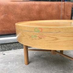 Bàn trà gỗ mặt tròn xoay Turning Table - BT1A