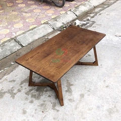 Bàn trà gỗ sồi chân W Rustic Fly - BT28