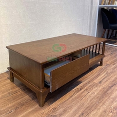 Bàn trà gỗ sồi song nan Rustic - BT29