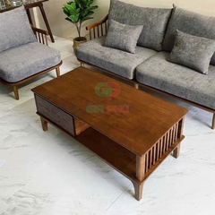 Bàn trà gỗ sồi song nan Rustic - BT29