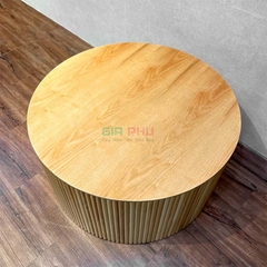 Bàn trà gỗ tròn nan Box Round - BT43