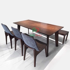 Bộ Bàn Ăn Gỗ howard 3 ghế 1 băng - BBG31