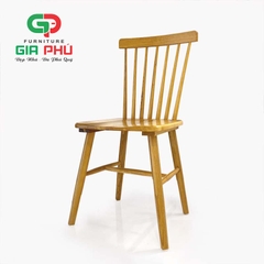 Ghế ăn ghế cafe 7 nan Pinstol gỗ cao su - G12