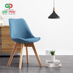 Ghế ăn ghế cafe Eames bọc vải nỉ chân gỗ - E9V