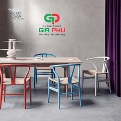 Ghế ăn ghế cafe Wishbone đan dây đẹp - G15