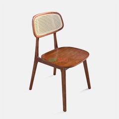 Ghế ăn gỗ lưng mây SEKO - G43