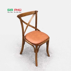 Ghế Bistro gỗ tần bì mặt nệm da - G20B