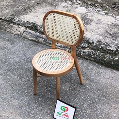 Ghế gỗ thonet mặt ngồi mây lưng mây tròn - G37