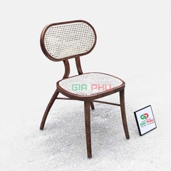 Ghế gỗ vienna thonet mặt ngồi mây lưng mây - G38