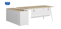 Bàn làm việc giám đốc kèm tủ phụ LUXP1880YC10 - LUX1612YC10 - Bàn làm việc yếm tôn hiện đại The One