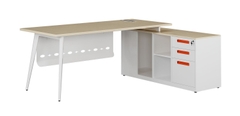 Bàn làm việc giám đốc kèm tủ phụ LUXP1880YC10 - LUX1612YC10 - Bàn làm việc yếm tôn hiện đại The One