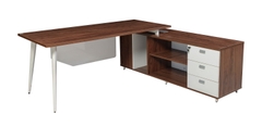 Bàn làm việc giám đốc kèm tủ phụ LUXP160C10 - LUXP180C10 - Bàn làm việc hiện đại The One