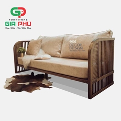 Sofa Rustic nan gỗ tay mây INDOCHINE - S4