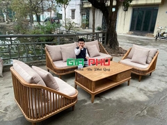 Sofa văng gỗ Dedar KBH Sofa Xuất Khẩu - S3